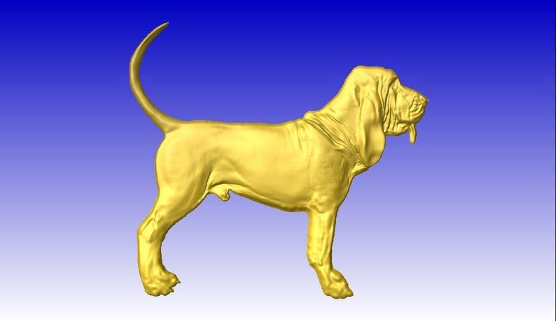 Bloodhound CNC Relief Model in stl file format for cnc routers or cnc clipart image 1