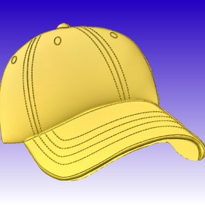 Baseball Cap 3d Vector Relief Art for cnc router projects or sign carving patterns in stl file format