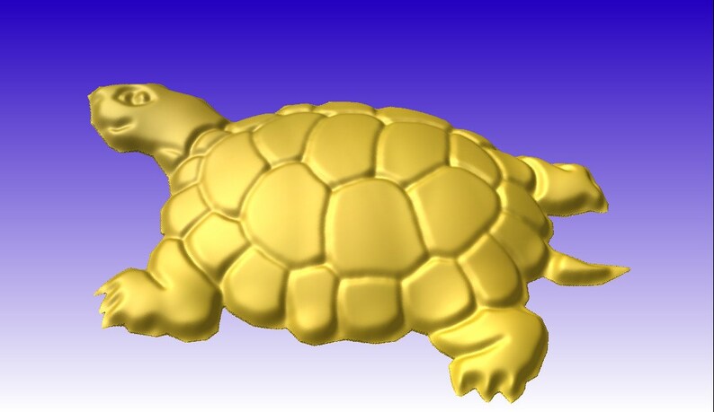 Turtle No. 3 Vector Relief Model for Cnc Router Projects and Sign ...
