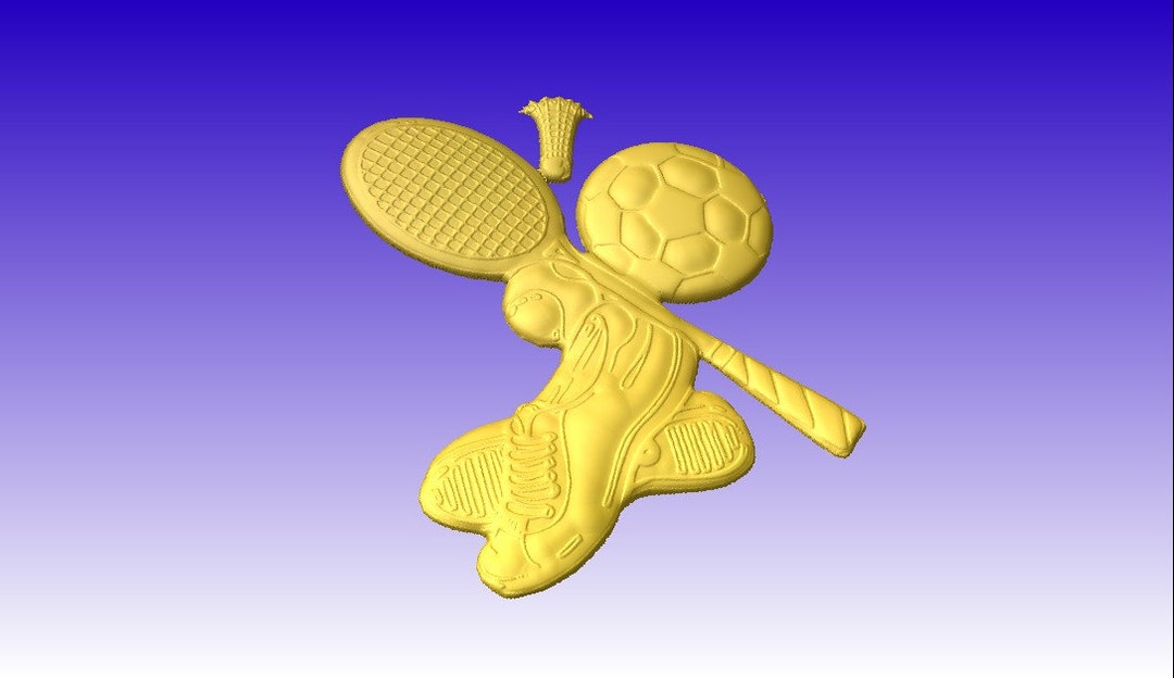 Sporting Goods Vector Relief Art Model for Cnc Router Projects or 3D ...