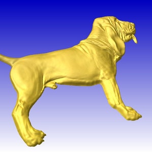 Bloodhound CNC Relief Model in stl file format for cnc routers or cnc clipart image 2