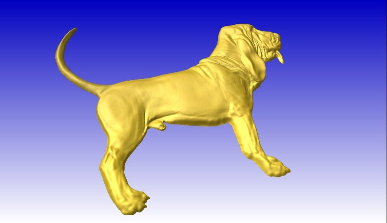 Bloodhound CNC Relief Model in stl file format for cnc routers or cnc clipart image 2