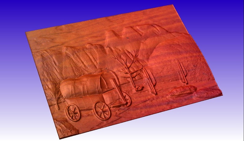 Download Covered Wagon 3D Vector Model for cnc router projects and ...