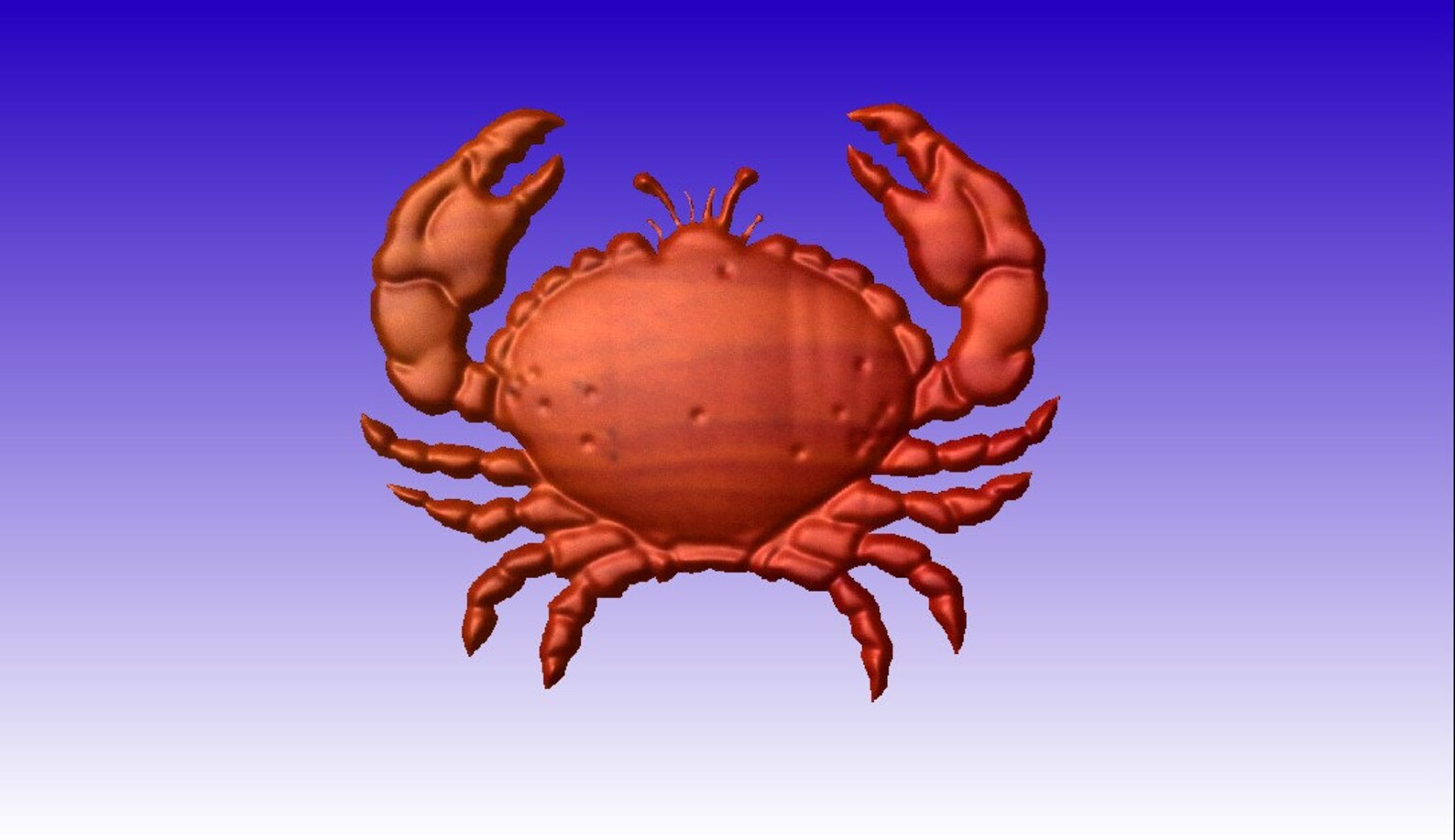 Crab Vector Art Relief Model for Cnc Router Projects an 3D Sign Clipart ...