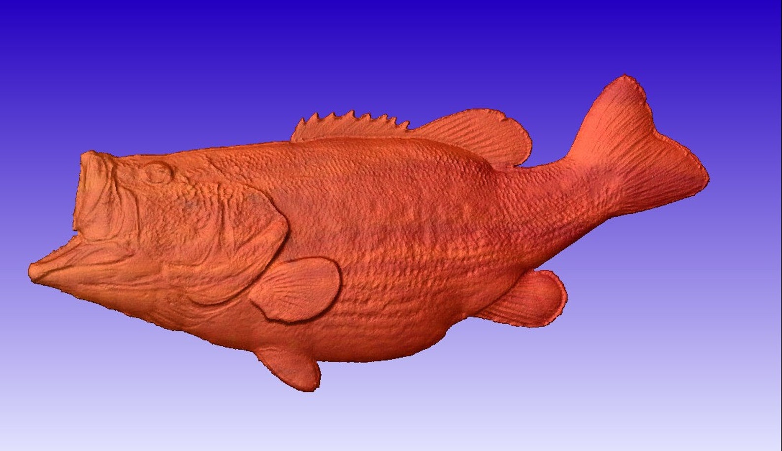 Download Bass Fish 3d Vector Art for cnc projects or carving ...