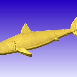 Shark 3d Vector Art Model for cnc projects or carving patterns in stl file format image 2