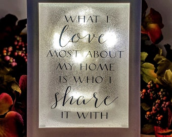 Home and Family Inspirational LED Lantern