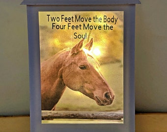 Inspirational Horse LED Lantern