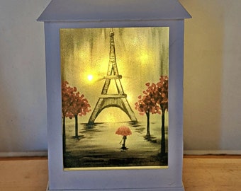 I Love Paris LED Lantern