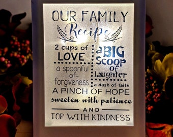 Family Inspirational LED Lantern