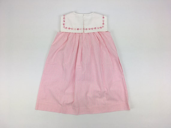 Classic French Pink Striped Sailor Girls Dress | … - image 2