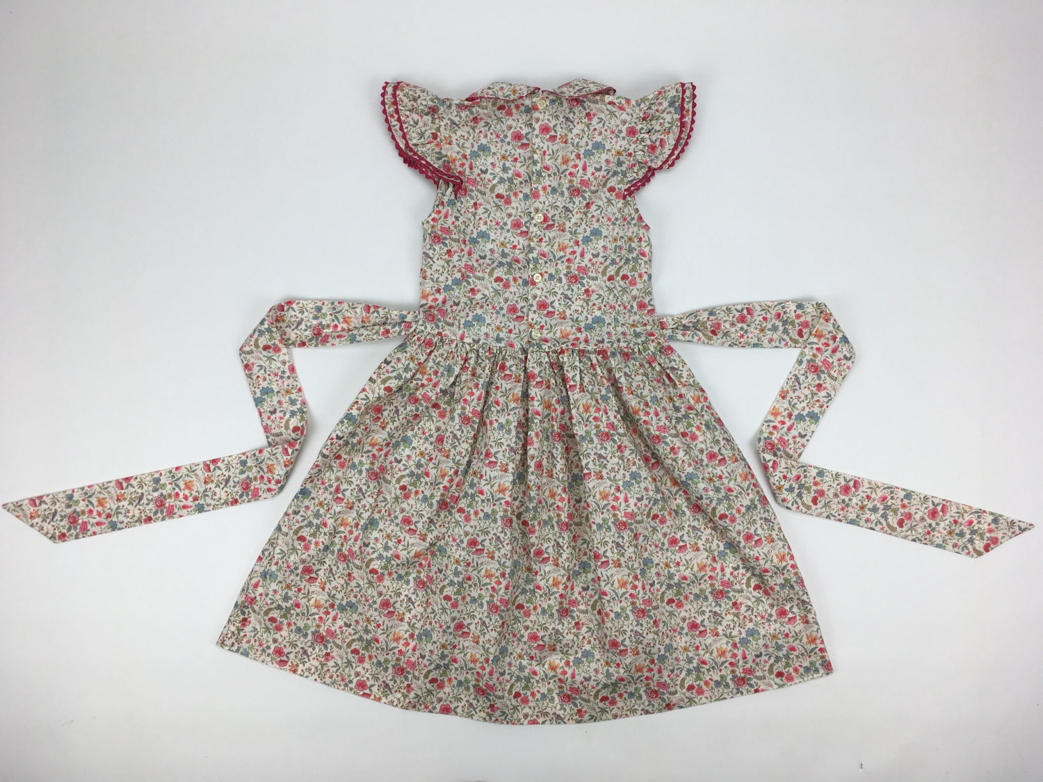 Classic French Floral Spring Peter Pan Collar Chintz Dress - Etsy
