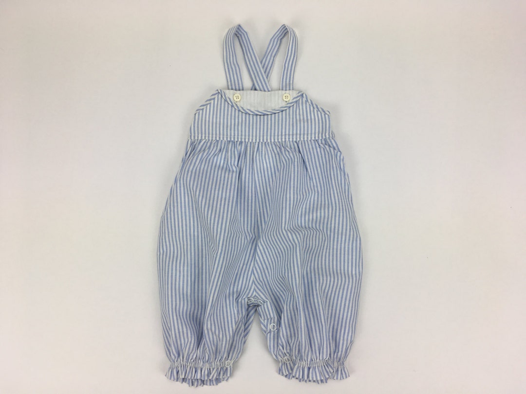 Classic French Blue Striped Romper Pom'flore French - Etsy