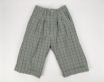 Classic French Seersucker Plaid Bermuda Shorts - Made in France | Pom'Flore French Children's Clothing