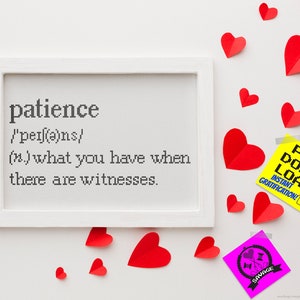 Patience Cross Stitch Digital Pattern by SavageXStitch - PATTERN ONLY