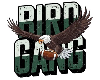 Retro  Eagle PNG, Bird Gang Png, Football Eagles Philly Digital Download