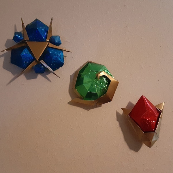 The Legend of Zelda: Ocarina of Time Papercraft Spiritual Stones