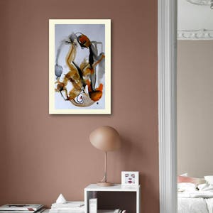 Abstract Painting, Abstract Art, Original Contemporary Art, Abstract Painting, Gray Painting, Orange, Contemporary Landscape, Wall Art