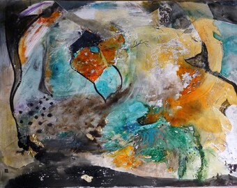 Abstrakte Malerei, Geschenk, Originalkunst, „Die Welt der Stille“, abstrakte Malerei, zeitgenössische Kunst, Acryl-Mischtechnik, Geschenkidee