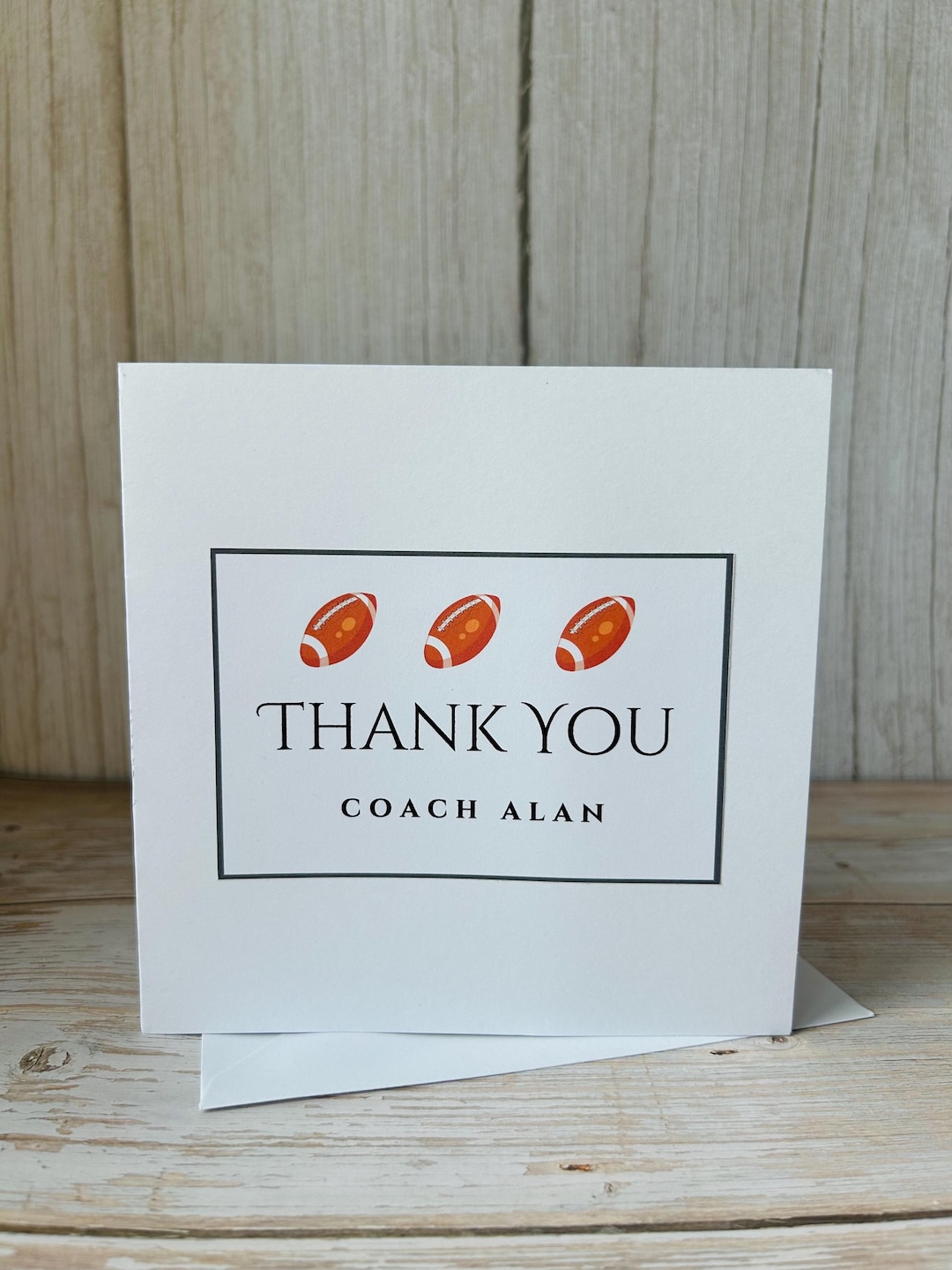 Thanks Coach Rugby Personalised Rugby Coach Thank You Card - Etsy UK