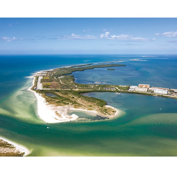 Honeymoon Island Photo | Honeymoon Island Aerial View Photography | Honeymoon Island Dunedin Florida Photograph | Florida Beach Photography