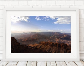 Fotografía del atardecer en el Gran Cañón / Fotografía del Gran Cañón / Fotografía del paisaje del Gran Cañón / Impresión horizontal del borde sur del Gran Cañón