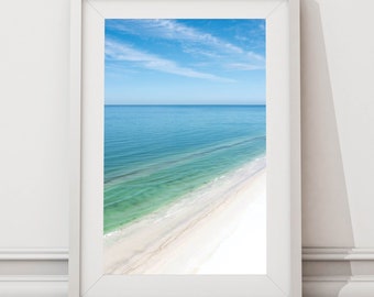 Siesta Key Beach Photo Wall Art | Siesta Key Beach Printed Photograph Ocean View | Sarasota, Florida | Beach House Decor