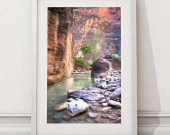 Zion National Park Photograph | The Narrows | Zion Utah | Zion River Mountains Scenery | The Narrows Photography