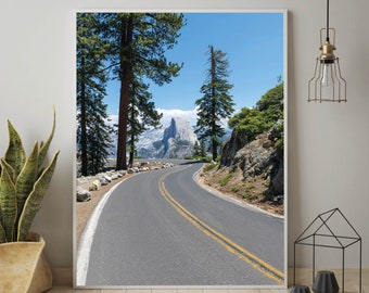 Glacier Point Yosemite Photo Print, Yosemite Wall Art, Yosemite Glacier Point Horseshoe Curve Wall Decor, Yosemite National Park California