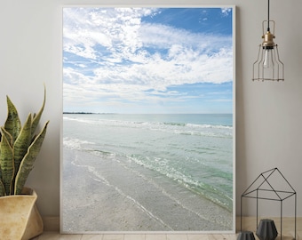 Siesta Key Beach Photo Wall Art | Siesta Key Beach Printed Photograph Ocean View | Sarasota, Florida | Beach House Decor