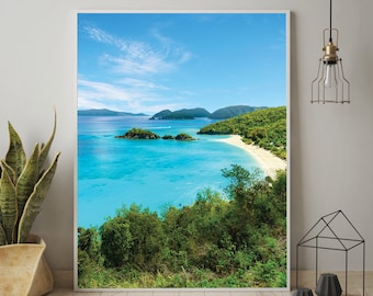 Trunk Bay, St John USVI Photography | Trunk Bay Beach Photo | St John US Virgin Islands Beaches Fine Art | Caribbean Beach Printed Wall Art