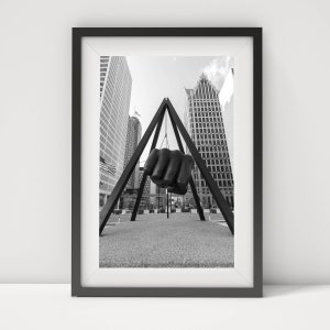Joe Louis Fist Vertical Detroit Photograph | Detroit City Photo | Motor City | Downtown Detroit Portrait | Detroit Photo | Printed, Digital