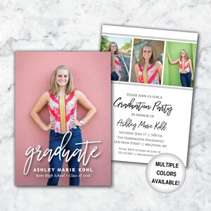 Graduation Party Invitation with Pictures | Graduation Party Invite Template | Graduation Invitation Pictures | Grad Party Digital Download
