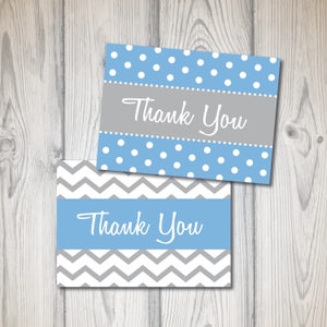 Dankeschön-Karten | Baby-Dusche-danke Karten Mädchen junge | Danke Postkarten | Danke Karten beachten || Digitaler Download | Polka Dots Chevron
