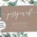 Postponed Wedding Card Printable Postponed Date Announcement | Etsy