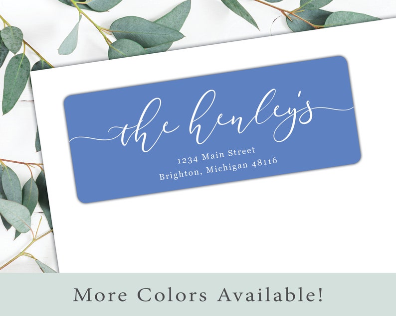 Return Address Label Sheets With Script Font Simple Return | Etsy