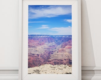 Fotografía del Gran Cañón / Fotografía del Borde Sur del Gran Cañón / Fotografía del Gran Cañón Arizona / Impresión Vertical / Digital