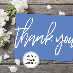 Printable Thank You Cards Black and White Thank You Cards Bridal Shower Thank You Cards Thank You Cards Printable Template White image 3