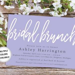 Bridal Brunch Invitation Black and White Printable Bridal Brunch Invitation Brunch Bridal Shower Invitation Invitation Template Invite image 7