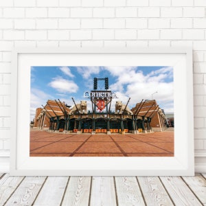 Comerica Park Sign Photography | Tigers Stadium Sign Landscape Printed Photo | Downtown Detroit Tigers Stadium Comerica Park | Detroit Print