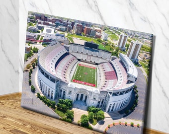 Ohio State Buckeyes Wall Canvas or Acrylic, Football Stadium Canvas Wall Art | Ohio Stadium Aerial View Photography | Ohio State Football