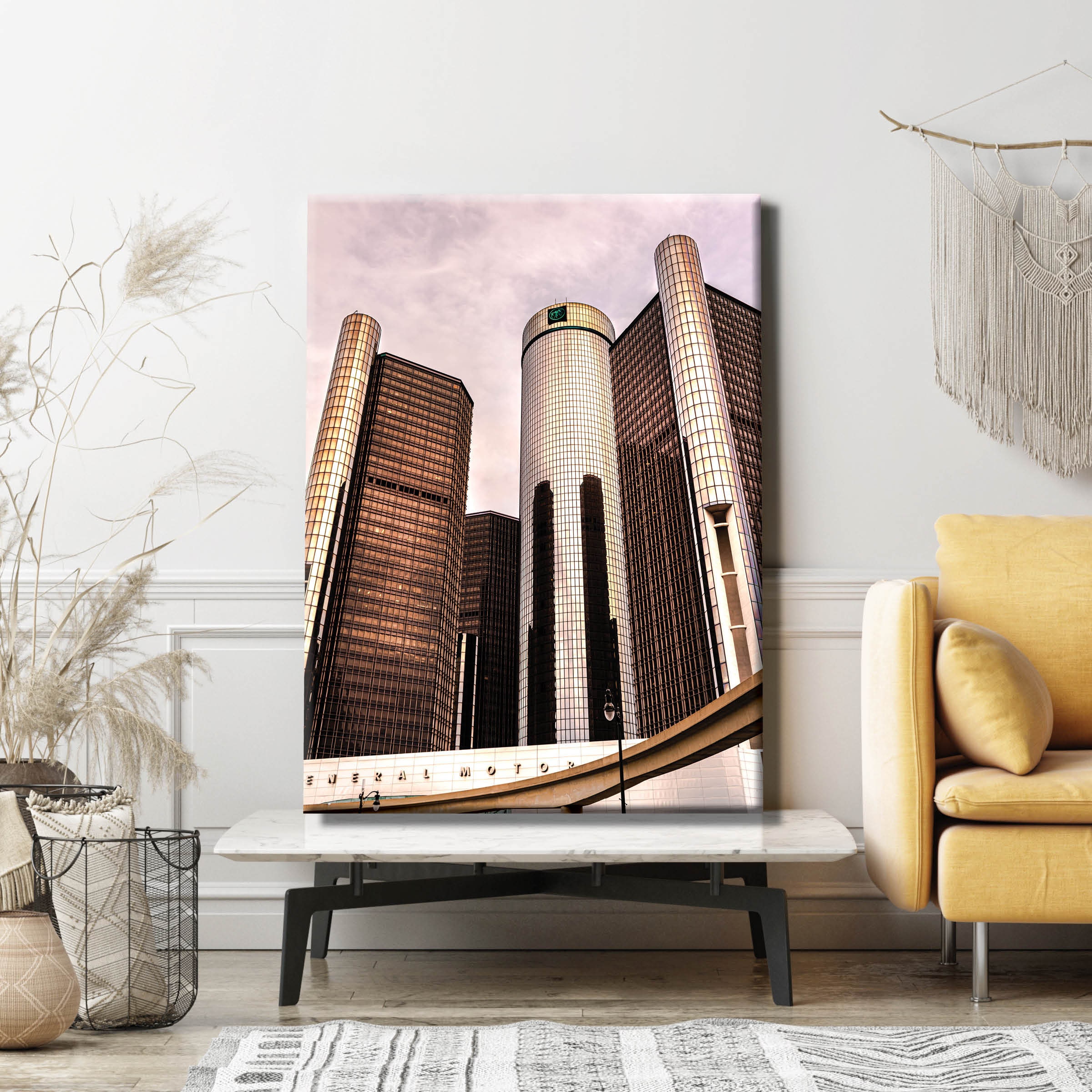 Detroit GM Building Canvas o Acrylic Wall Art / Downtown Detroit Fine Art / General Motors Building / Motor City Detroit / Detroit Michigan