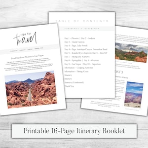 Itinerary Guide from Phoenix to Las Vegas Download | Printable Itinerary for Arizona, Utah, and Nevada Travel | Phoenix to Vegas Road Trip