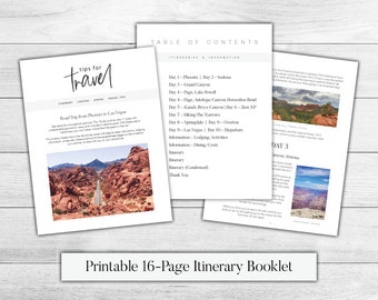 Itinerary Guide from Phoenix to Las Vegas Download | Printable Itinerary for Arizona, Utah, and Nevada Travel | Phoenix to Vegas Road Trip