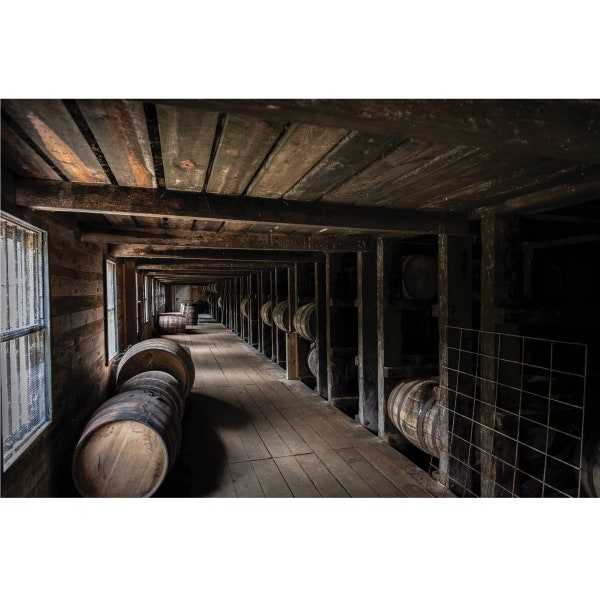 Bourbon Barrel Distillery Fotodruck, Whisky Wandkunst, Kentucky Bourbon Wand Dekor, Whisky Fass Wand Kunst Dekor für Man Cave