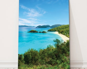 Trunk Bay, St John Wall Canvas or Acrylic Wall Art | Trunk Bay Beach USVI Art | St John US Virgin Islands Beaches Fine Art | Beach Wall Art