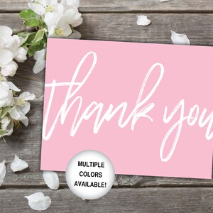 Printable Thank You Cards Black and White Thank You Cards Bridal Shower Thank You Cards Thank You Cards Printable Template White image 10