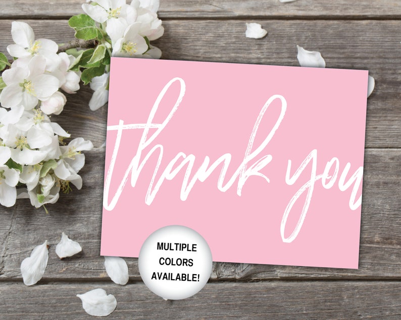Printable Thank You Cards Black and White Thank You Cards Bridal Shower Thank You Cards Thank You Cards Printable Template White image 10
