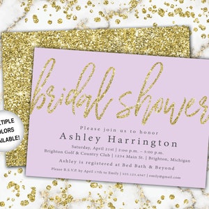 Navy and Gold Bridal Shower Invitation Bridal Shower Invitation Template Gold Bridal Shower Invitations Navy and Gold Bridal Shower image 9