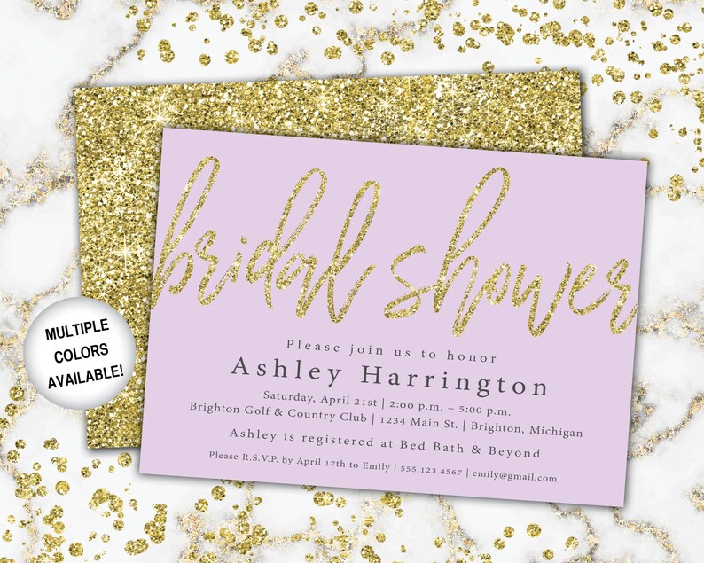 Navy and Gold Bridal Shower Invitation Bridal Shower Invitation Template Gold Bridal Shower Invitations Navy and Gold Bridal Shower image 9